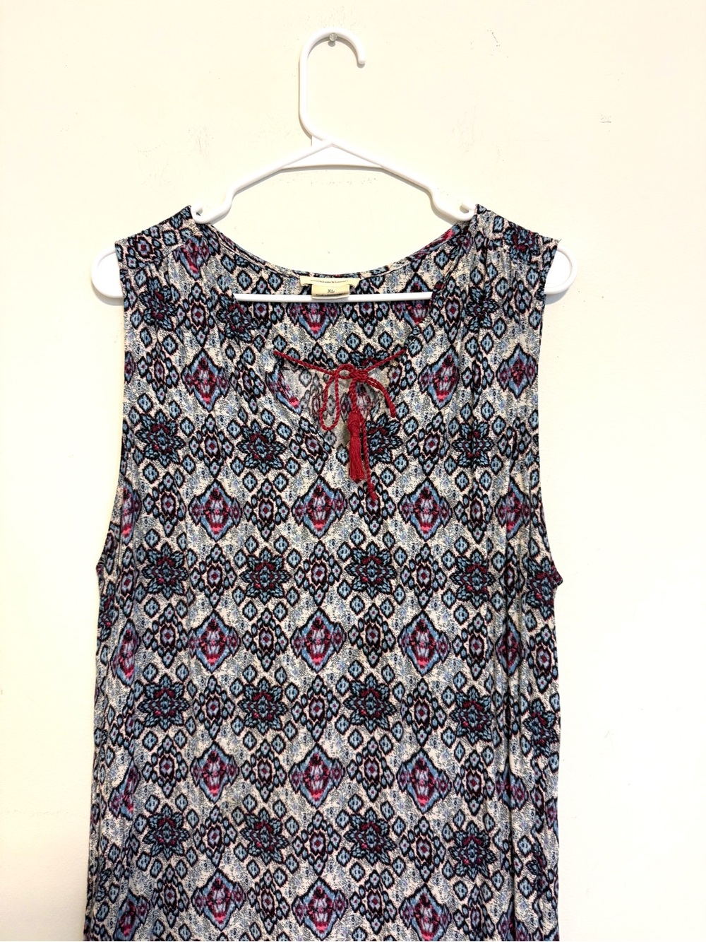 2/$30 Title: BeachLunchLounge Boho Printed Sleeveless Shift Dress XL - Picture 3 of 7